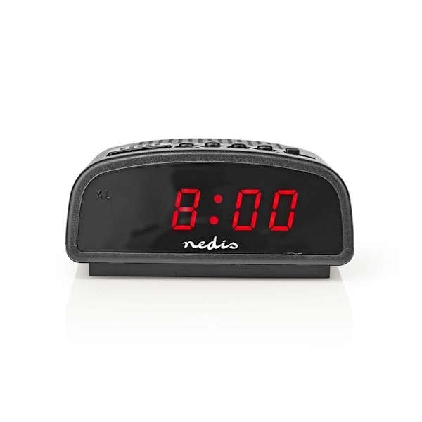 Nedis Digitalt Bord Vækkeur | LED Display | Snooze funktion | Nej | Sort