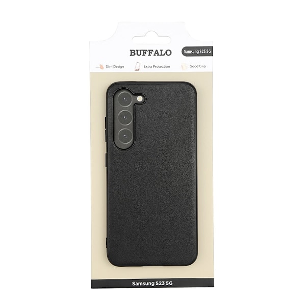 Buffalo Mobilcover PU Sort - Samsung S23 5G Svart