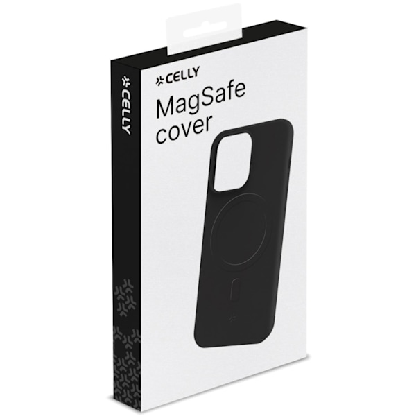 Celly Cromomag Soft rubber case MagSafe-kompatibelt iPhone 15 Pro Svart Svart