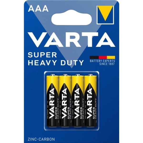 Varta R03/AAA (Micro) (2003) batteri, 4 stk. blister Zink- carbo