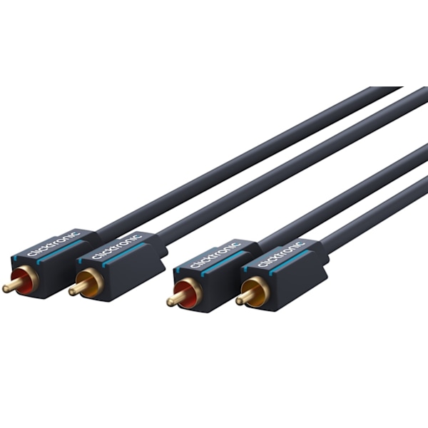 ClickTronic RCA-kabel, stereo Premiumkabel | 2x RCA plugg  2x RCA plugg | 2,0 m | OFC innerledare