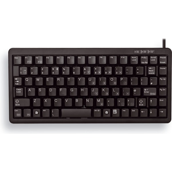 CHERRY kompakt minitastatur, Nordisk layout, USB, PS/2-adapter, 1,75m, Sort