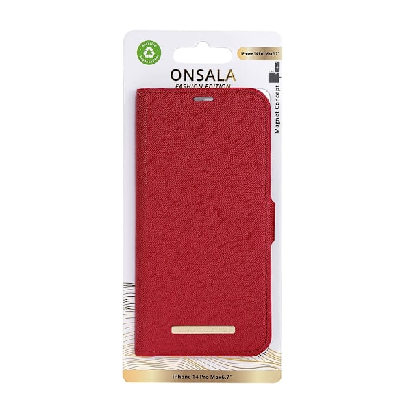 Onsala Wallet Eco Red iPhone 14 Pro Max Röd