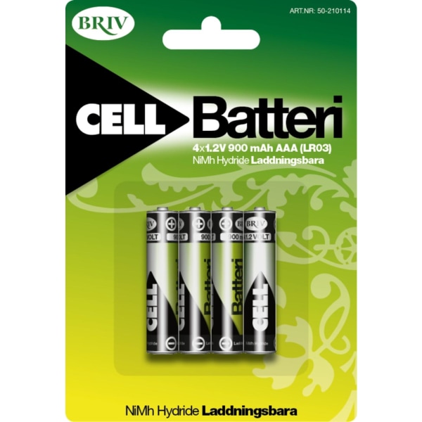 Laddningsbara AAA-batterier HR03- 4-pack