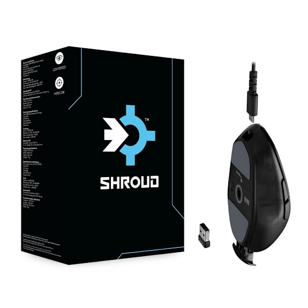 Logitech G303 Shroud Edition Trådløs Gamingmus, Sort