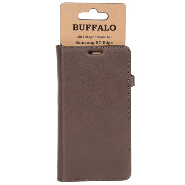 BUFFALO Wallet Læder Samsung S7 Edge Brun Brun