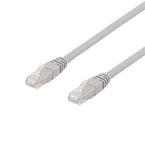 DELTACO U/UTP Cat6a laitekaapeli, LSZH, 3m, harmaa