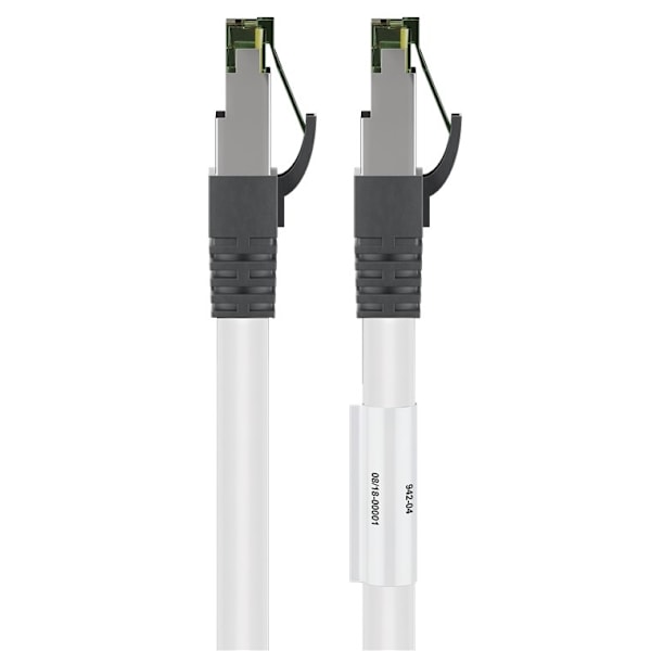 Goobay CAT 8.1 Patchkabel, S/FTP (PiMF), vit 99,9 % syrefri kopparledare (OFC), AWG 24, halogenfri kabelhölje (LSZH), 5 m