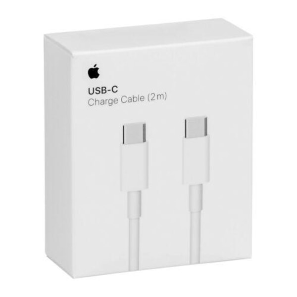 Apple USB-C opladningskabel, USB-C han - USB-C han, 2m, hvid