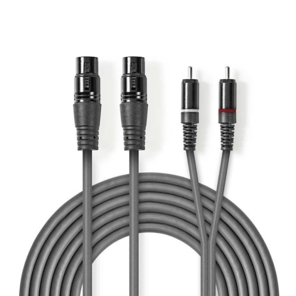 Nedis Balanceret Audio kabel | 2x XLR 3-Pin Hunstik | 2x RCA Han