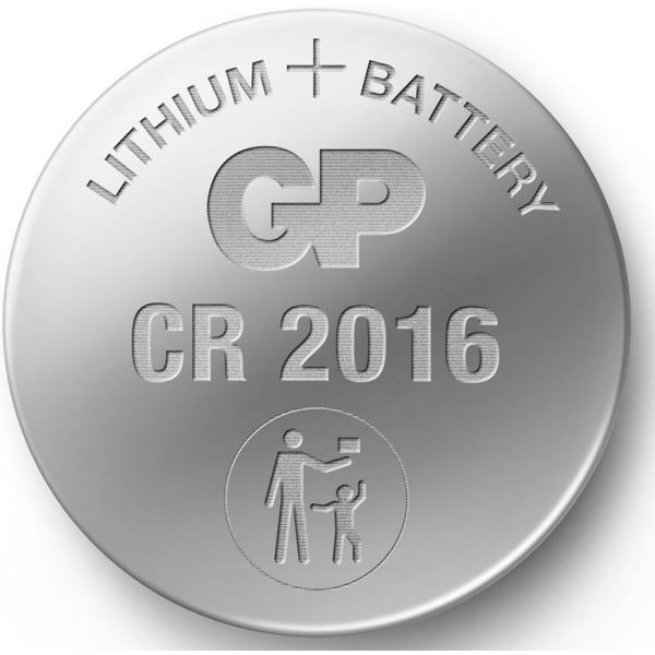 GP Knappcell Litium CR2016, 4-pack