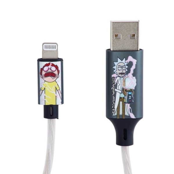 RICK&MORTY USB A til Lightning Light-Up 1,2m MFI Shock