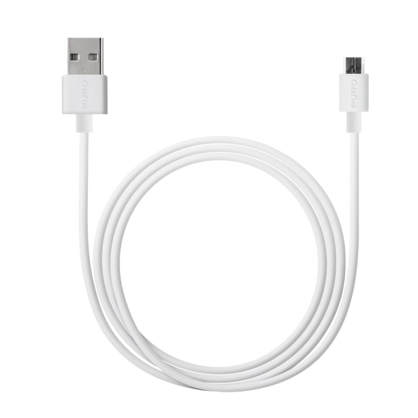 Puro USB-A - MicroUSB kabel, 2m, hvid