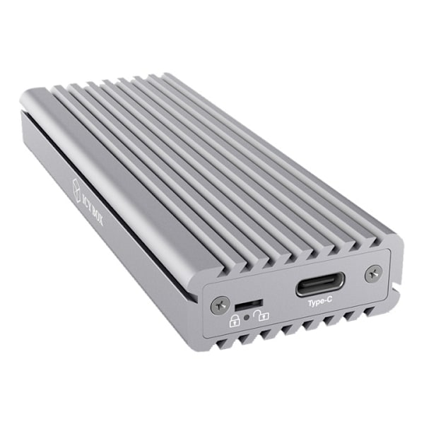External Type-CT enclosure for M.2, NVMe SSD Silver