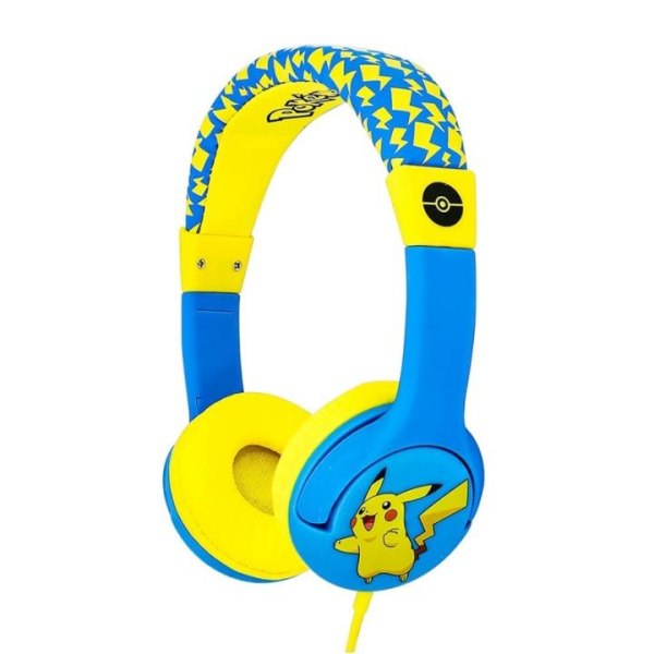 POKEMON Hörlur Junior On-Ear 85dB Pikachu Gul