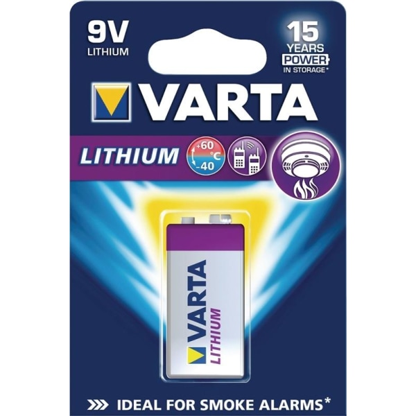 Varta Lithium Batteri 9V | 1200 mAh | 1-Blister