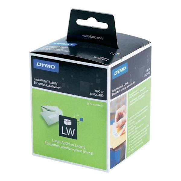 DYMO LW Large address labels - Low-Entry Volume, 89x36mm, 1x260