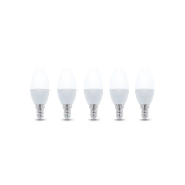 LED-Lampa E14, C37, 6W, 230V, 4500K 5-pack, Vit neutral