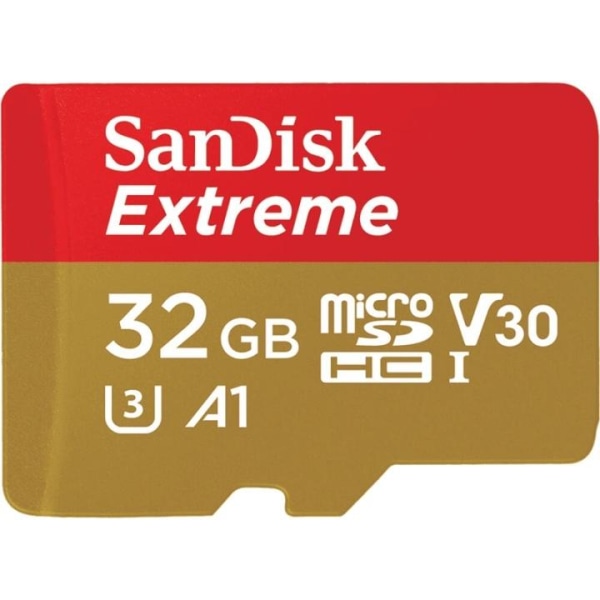 Sandisk Minneskort Microsdhc Extreme 32Gb+Adap Funkar Med Gopro