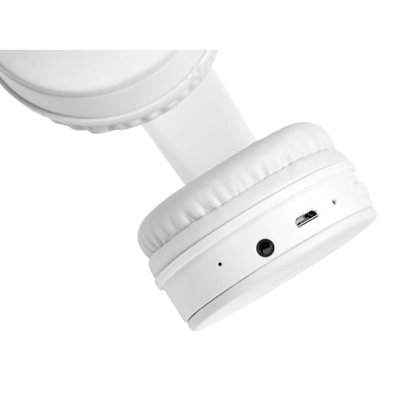 STREETZ Foldable on-ear BT headset, 3.5 mm, white Vit