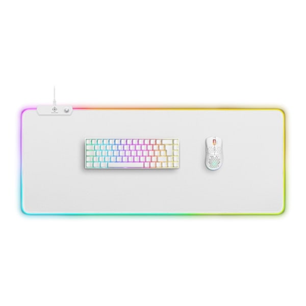 WHITE LINE WMP90 RGB mousepad, 900x360x4mm, 13 LED modes, white