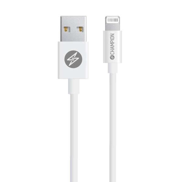 Champion USB-A Lightning-kaapeli 1m valkoinen