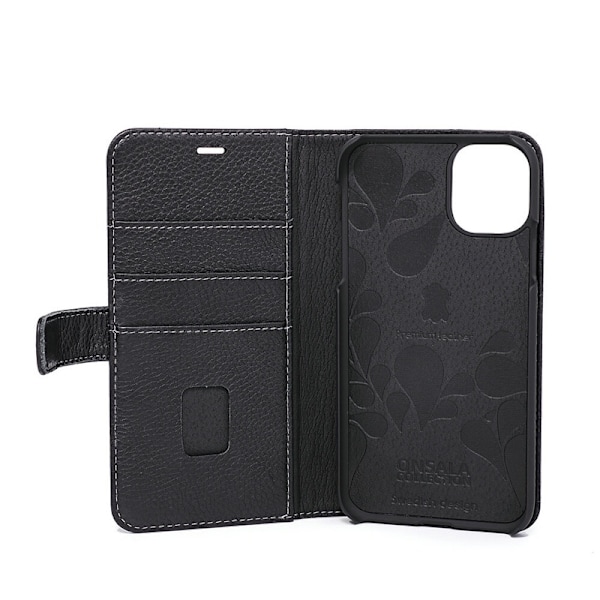 Onsala Collection Mobilcover Læder Sort Iphone 11 Svart