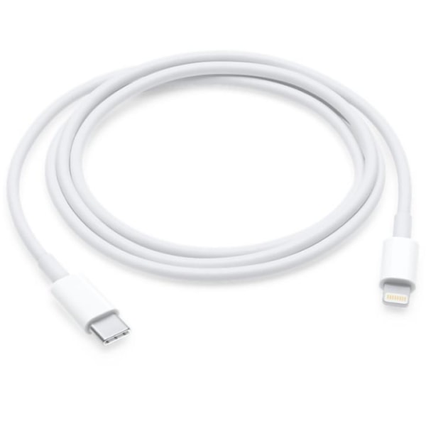 Apple MK0X2ZM/A USB-C till Lightning kabel, 1m, Vit, Bulk