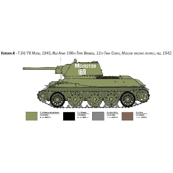 ITALERI 1:35 T-34/76 Model 1943 (premium edition)