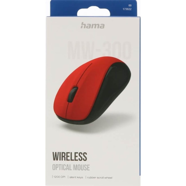 HAMA Optical Wireless Mouse MW-300 V2 Red