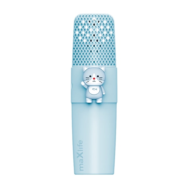 Maxlife Animal MXBM-500 - Bluetooth Karaoke-Mikrofon med högtalare, Blå