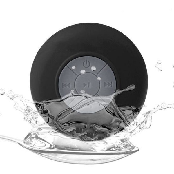 Vandtæt Bluetooth-højttaler med sugekop (sort)