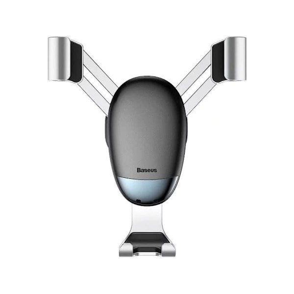 Baseus Mini Gravity - Auton puhelinteline, musta/hopea