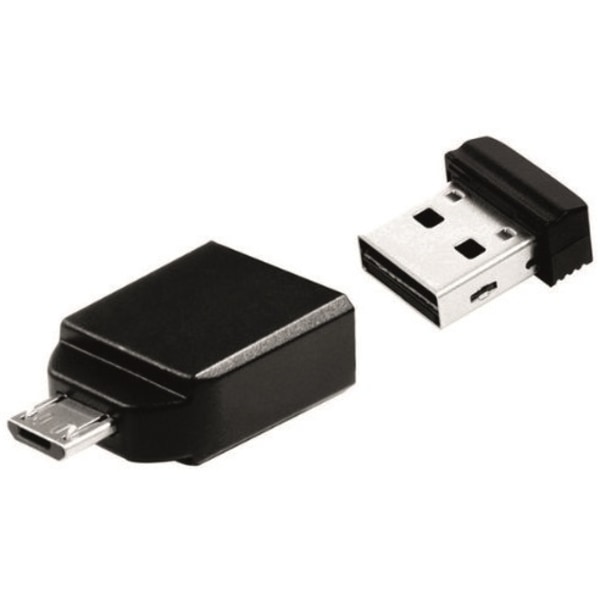 Verbatim Store 'n' Stay Nano, USB 2.0 RAM inkl. OTG-adapter, 16GB, sor