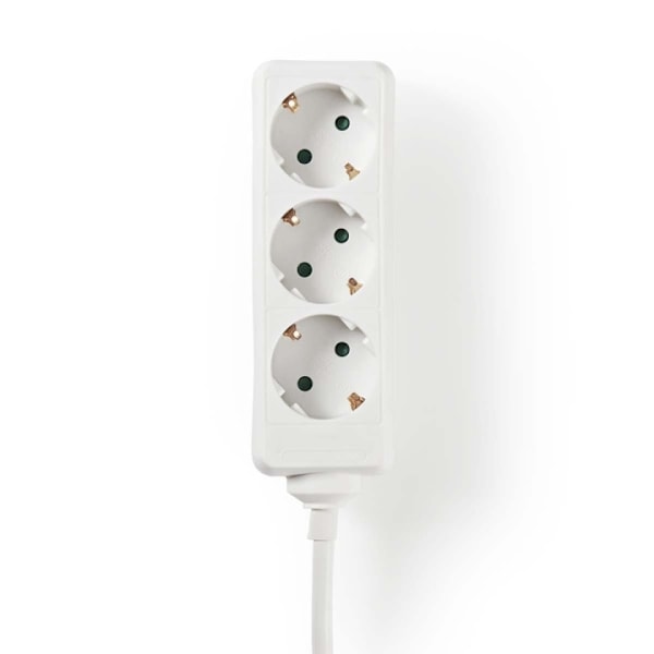Nedis Udvidelse Socket | Stikprop med sidebens jord / Type F (CEE 7/7) | 3-vejs | 3.00 m | 3680 W | 16 A | Slags jordforbindelse: Sidekontakter | 230
