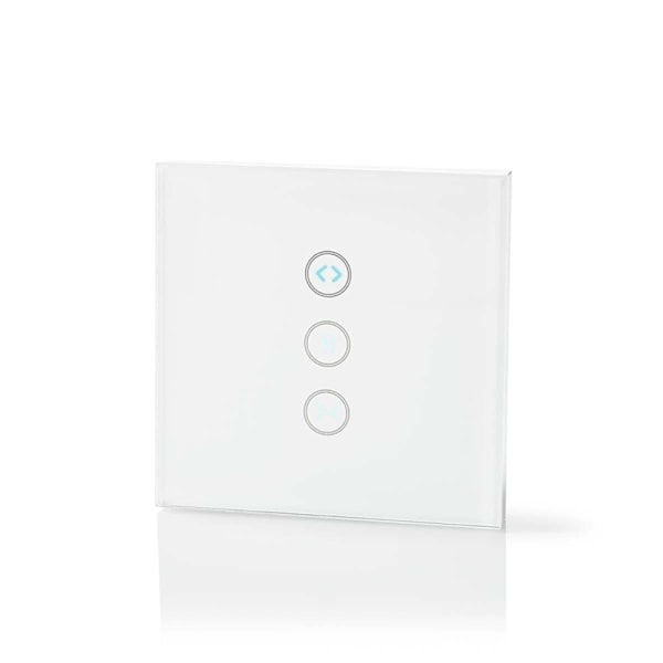 Nedis SmartLife Vægkontakt | Wi-Fi | Gardin / Lukker / Solskærm | Vægbeslag | 300 W | Android™ / IOS | Glas | Hvid