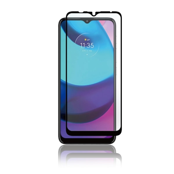 panzer Motorola Moto E20 Full Fit Glass Black Transparent
