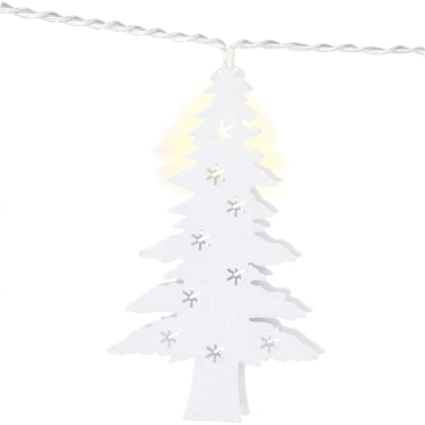 Goobay 10 LED-lampor "Julgran" med timerfunktion, varmvit (3000 K), batteridriven
