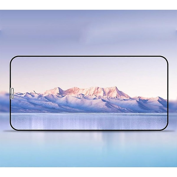 2-Pack iPhone 14 Plus Skärmskydd i 9H Härdat glas, Svart ram Transparent