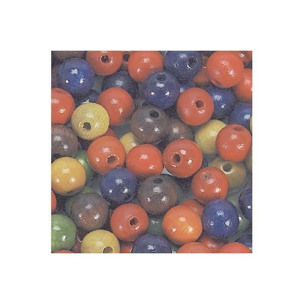 Træperler 10mm 1000 stk mix