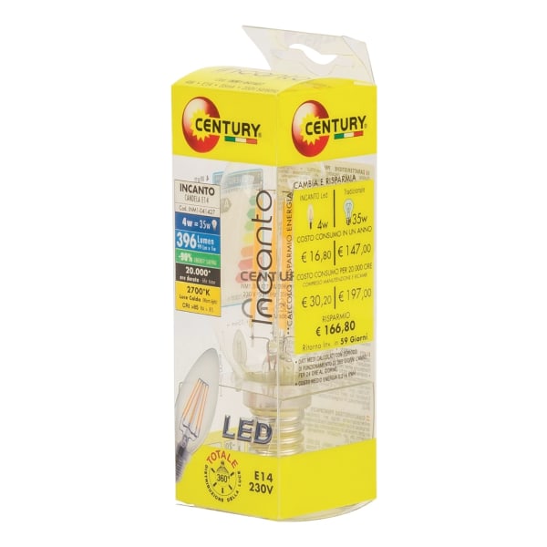 Century LED Vintage glödlampan Ljus 4 W 480 lm 2700 K