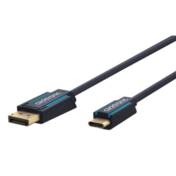 ClickTronic Adapterkabel från USB-C™ till DisplayPort™ Premiumkabel | USB-C™-kontakt  DisplayPort™-kontakt | 1,0 m | 4K @ 60 Hz