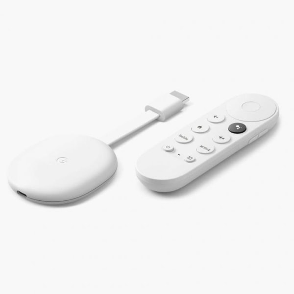 Google Chromecast 4:e Gen med Google TV + Fjärrkontroll med röst