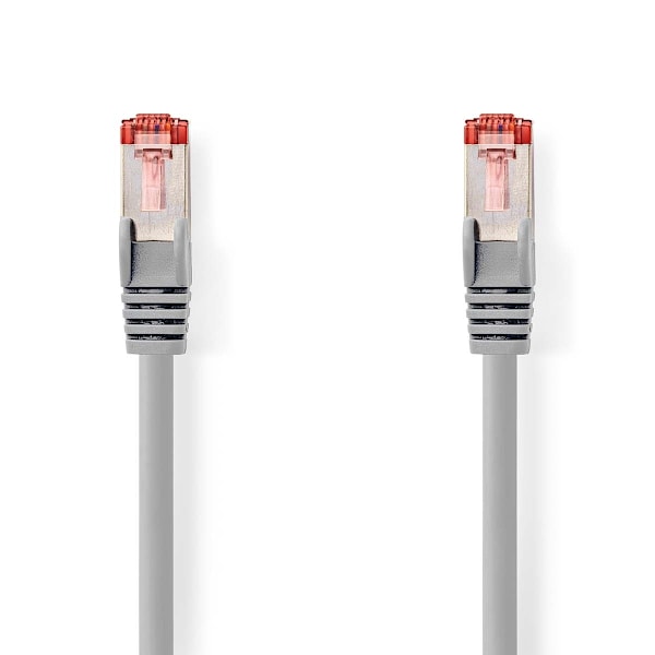 Nedis CAT6 Verkkokaapeli | RJ45 uros | RJ45 uros | S/FTP | 1.00 m | Pyöreä | LSZH | Harmaa | Label