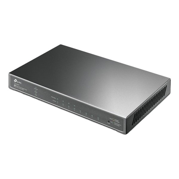 TP-Link JetStream™ 8-Port Gigabit Smart Switch with 4-Port PoE+ musta