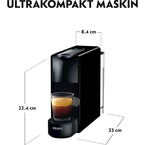 Krups Kapselmaskin Essenza Mini, 0,6 l. Black