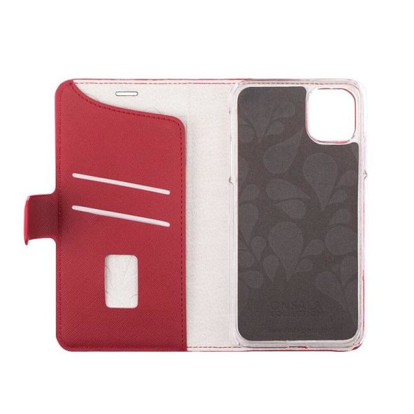 Onsala Wallet iPhone 12/12 Pro Saffiano Red Röd