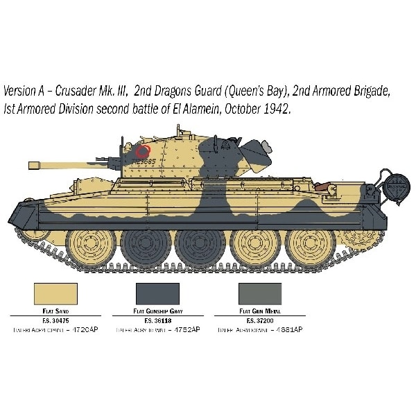 ITALERI 1:35 Crusader Mk.III & British Tank Crew