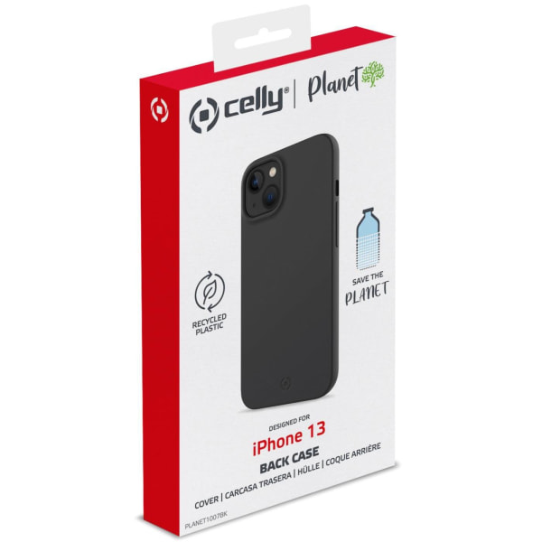Celly Planet Soft TPU Cover GRS iPhone 13 Sort Svart