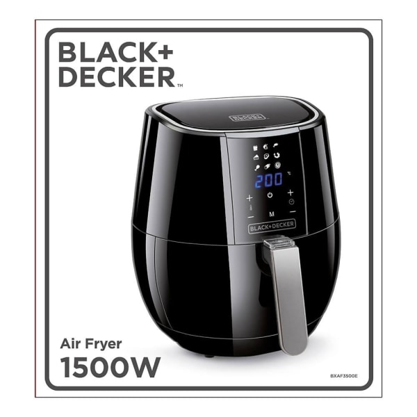 BLACK+DECKER Air Fryer Control 3,5L Musta